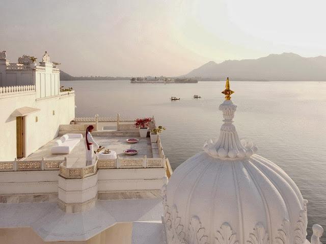 The shimmering Taj Lake Palace is one of the most romantic hotels in the world