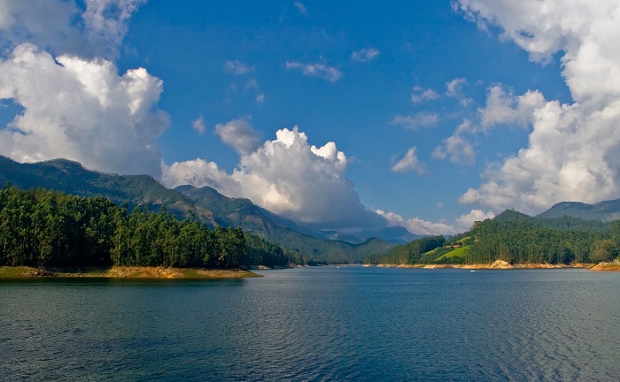 Mattupetty dam and reservoir in Munnar