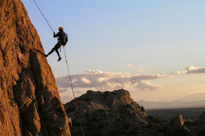 Rock Climbing and Rappelling