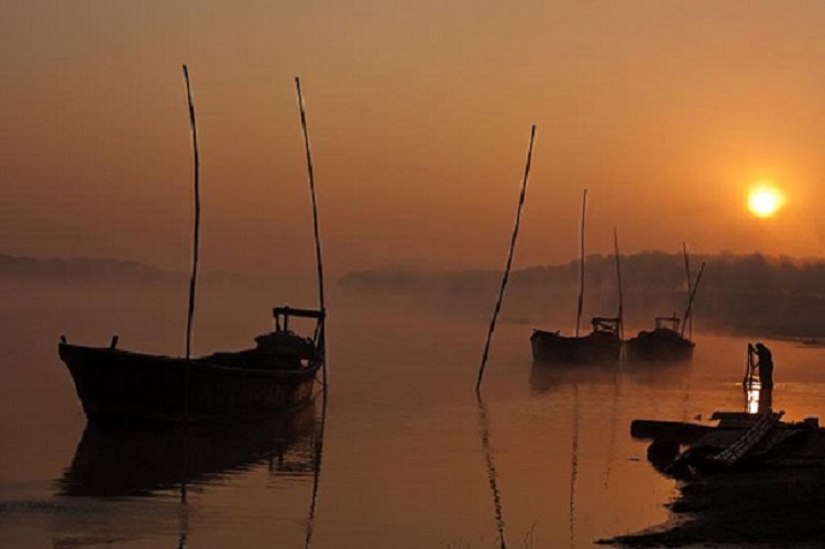 Sunrise at Brahmaputra River Ghat