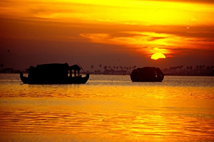 Sunrise view at Alleppey