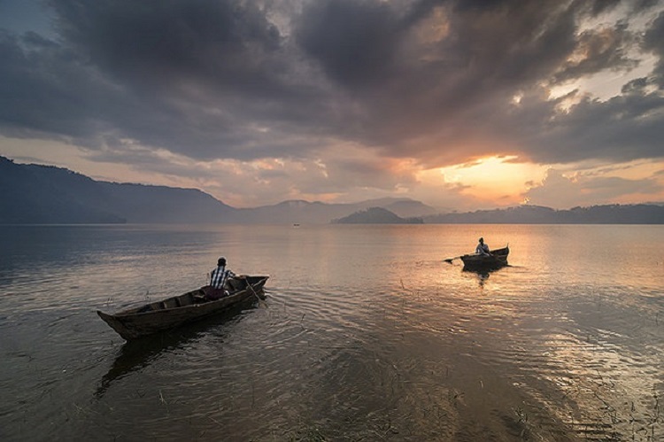 Sunset view at Umiam Lake