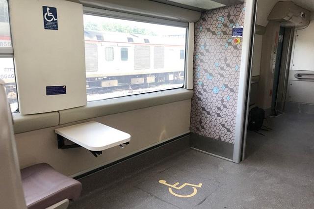 Vande Bharat Express: There is wide space at the driver cabin coach to park the wheelchairs for physically challenged passengers.