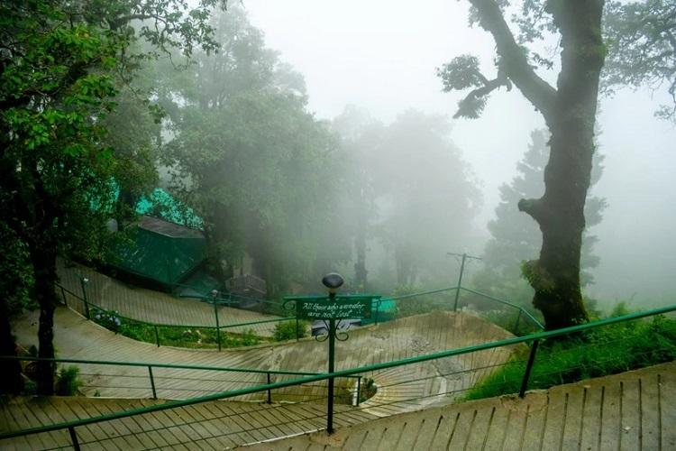 Mussoorie usually sees heavy rainfall during the monsoon season.