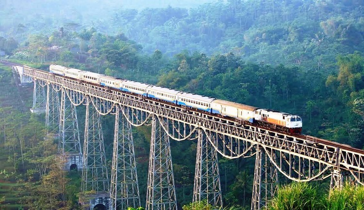 Argo Gede Train Railroad, Indonesia 