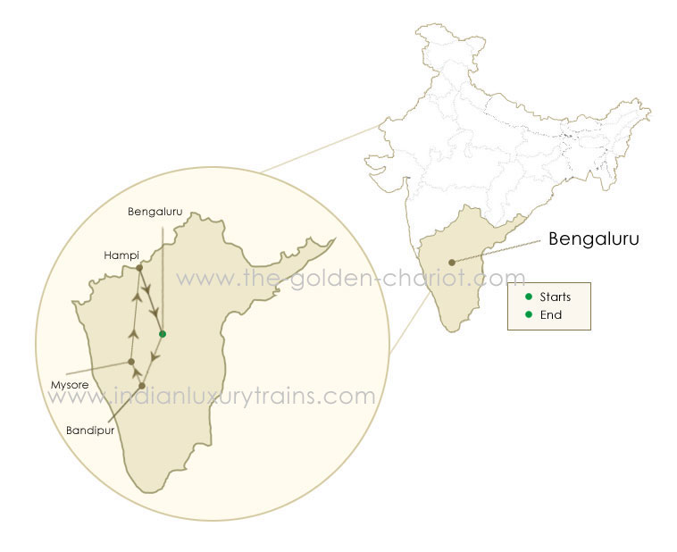 Glimpses of Karnataka Route Map