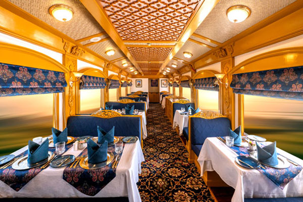 Which Indian luxury trains offer the most interesting culinary routes
